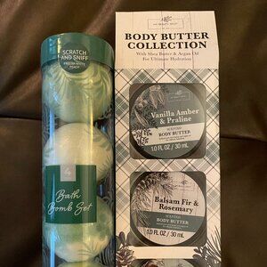 The Body Butter Collection 3pc & Bath Bomb Set 4pc